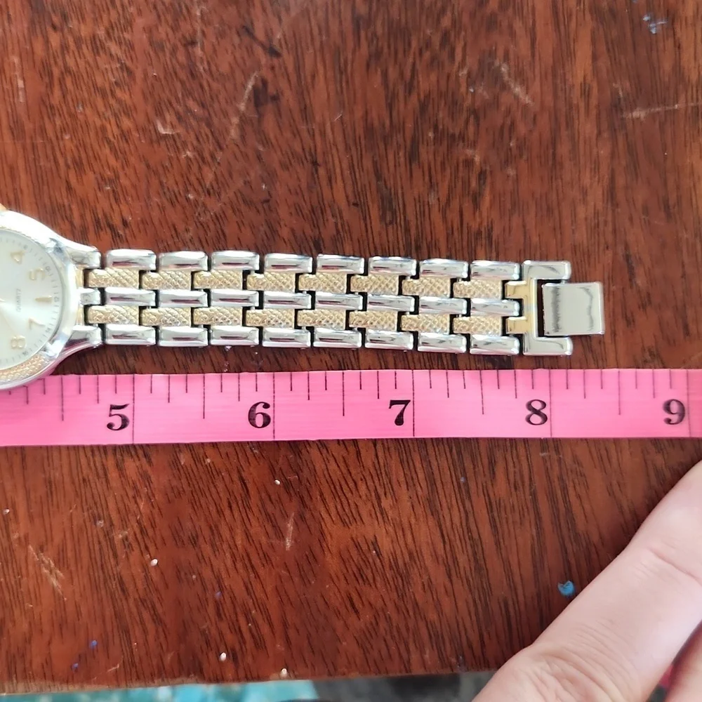Geneva gold and‎ silver toned watch